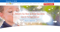 Desktop Screenshot of pediatric-ent.com