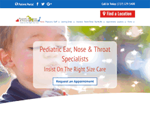 Tablet Screenshot of pediatric-ent.com